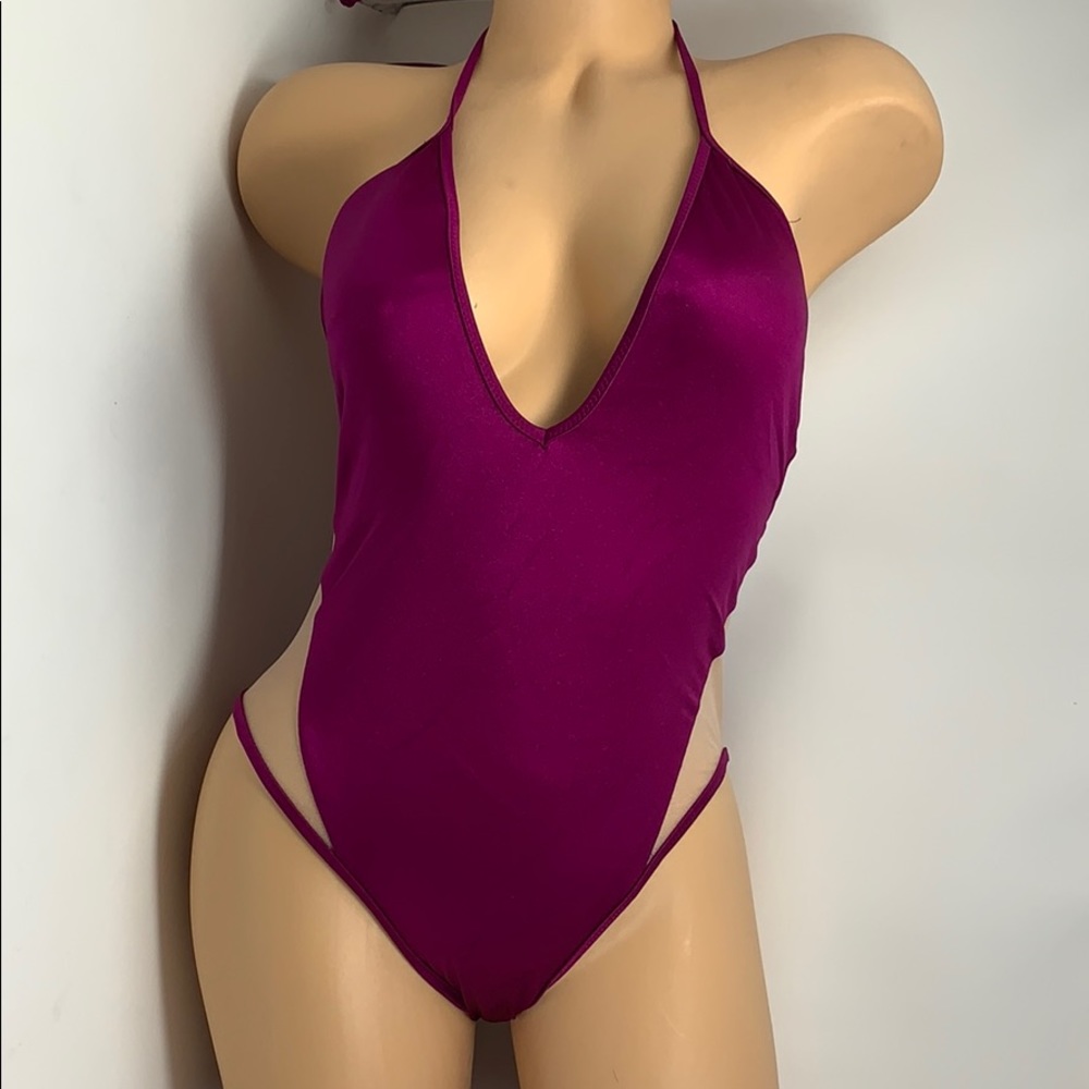 Victoria’s Secret pink plunging one piece suit